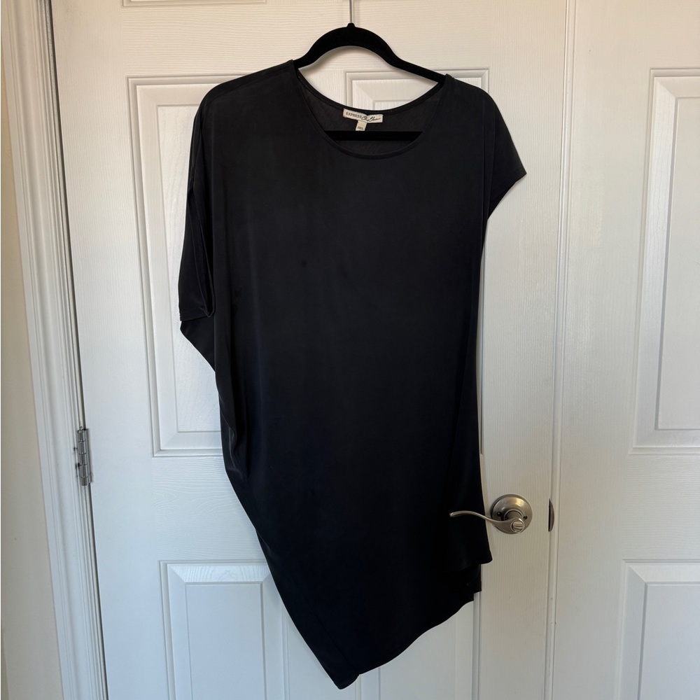 Express One Eleven Blue Black Asymmetrical T-Shirt